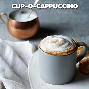 Dunkin Donuts home-brewed ground coffee served as cappuccino-style coffee topped with milk foam