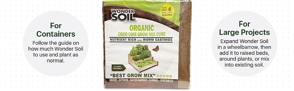 organic ready to plant compressed coco coir fully loaded brick blocks worm castings indoor outdoor