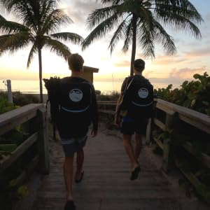 walking with backpack