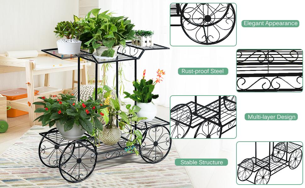 Display Shelf for Home Patio Garden Flower Shop
