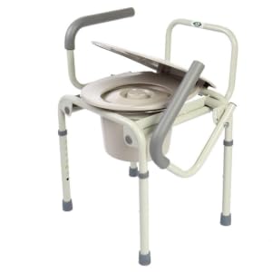 Bariatric Commode, Heavy Duty Commode With Drop-Arm, Wide Bedside Commode Toilet Chair for Elderly