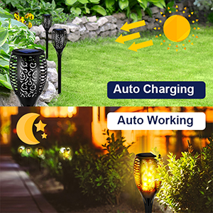 garden solar flame lights