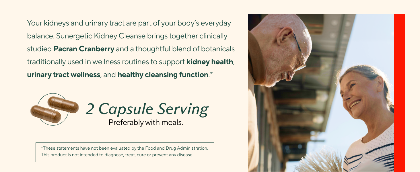 Sunergetic kidney health supplement