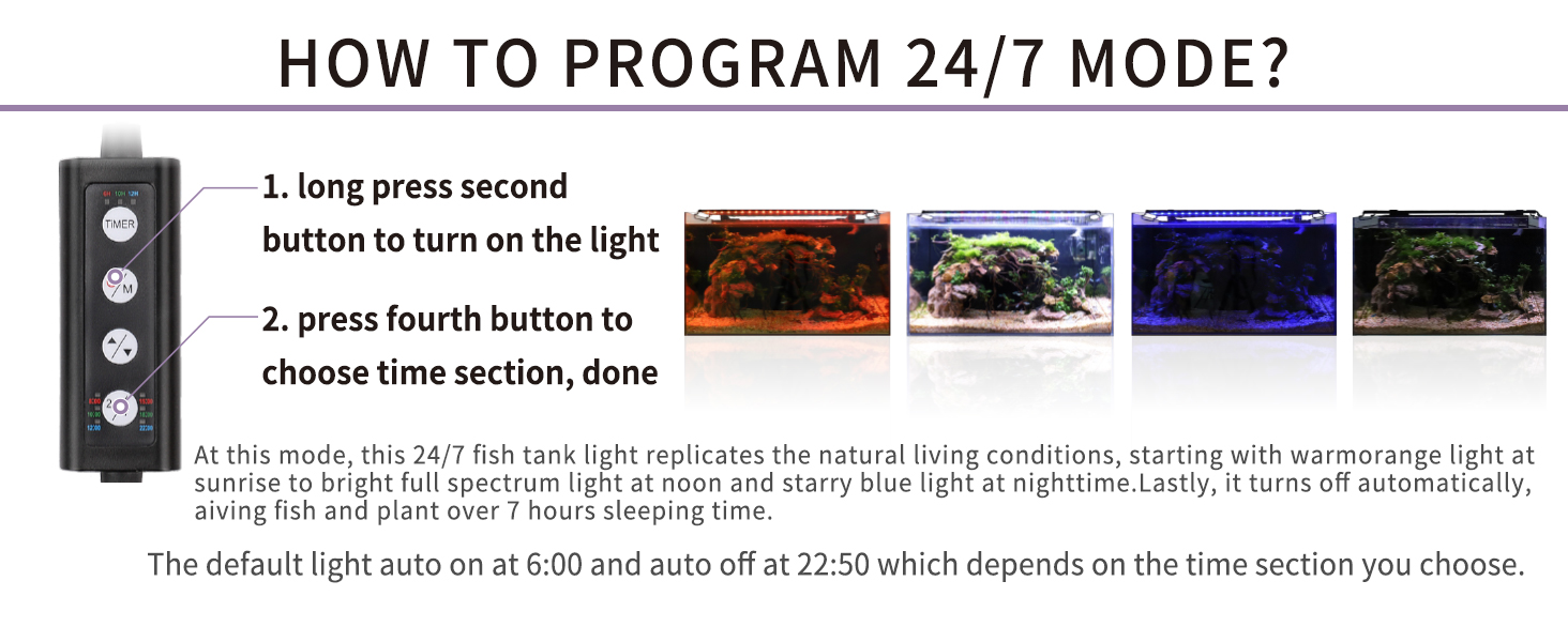 24-7 aquarium light
