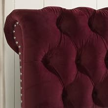 Coaster Home Furnishings Velvet Upholstered Chesterfield Bed