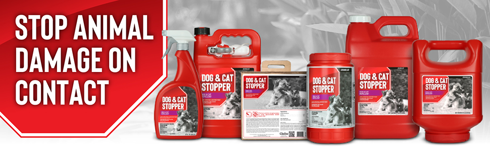 Dog and Cat stopper stops animal damage on contact