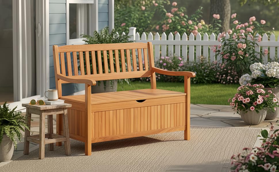 Wood Storage Bench