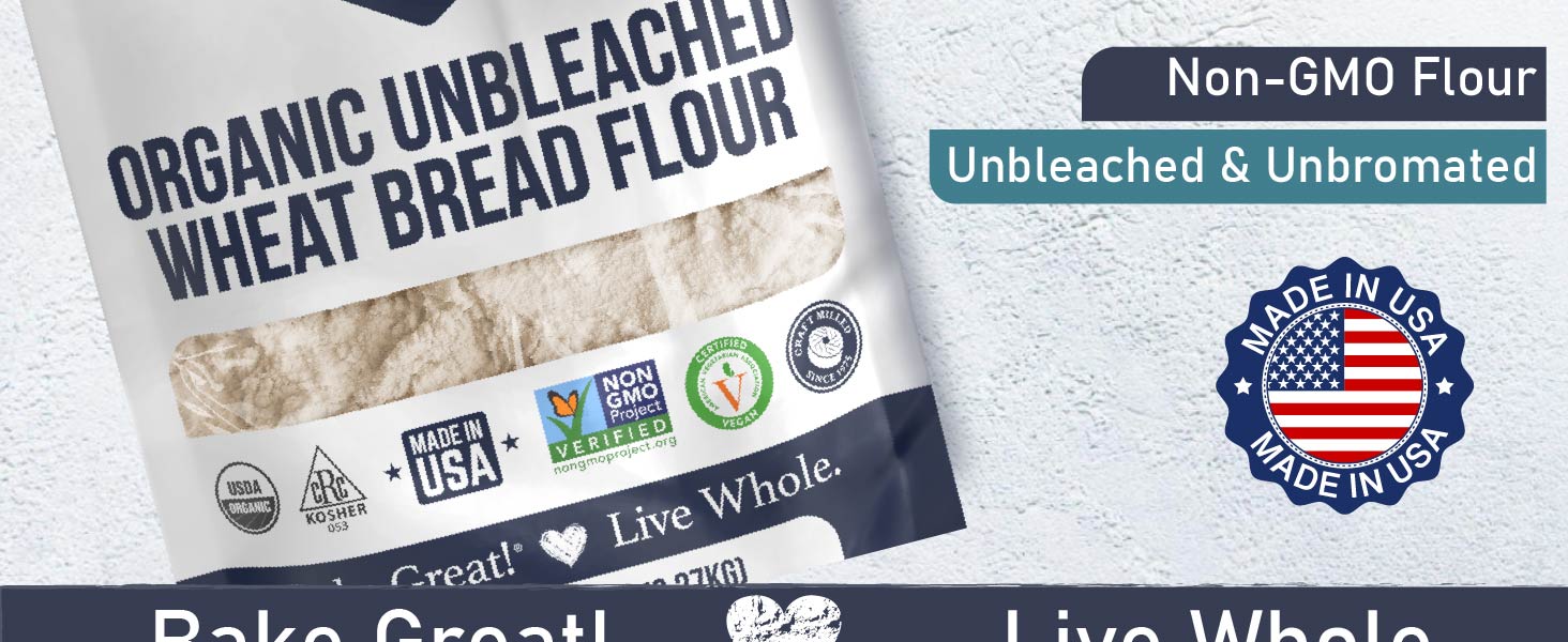 Non-GMO Flour Unbleached and Unbromated Bread Flour