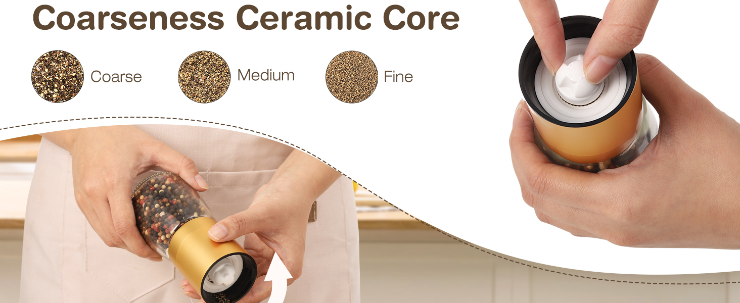 golden salt and pepper grinder