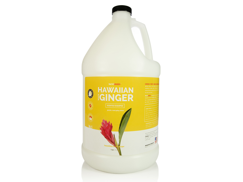 bark2basics hawaiian white ginger pet shampoo 1 gallon for dogs cats concentrate