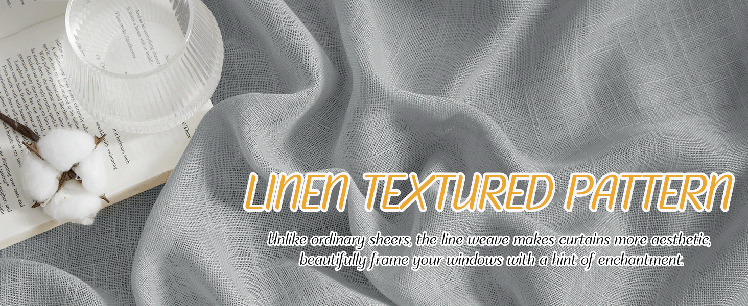 Unlike ordinary sheers, the line weave makes curtains more aesthetic, beautifully frame your windows