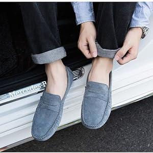 flat driving slip-on moccasins shoes for men
