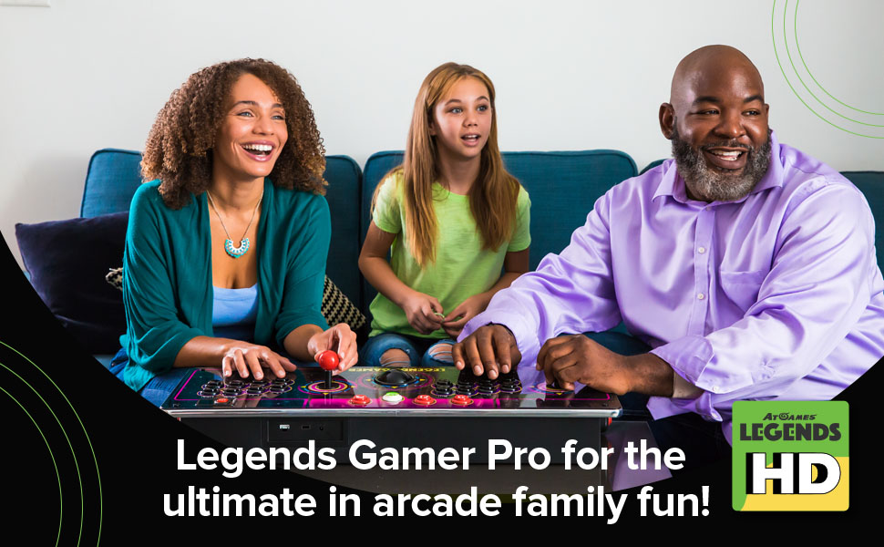 Legends Gamer Pro, streaming box, controller, joystick, trackball, game console, retro games