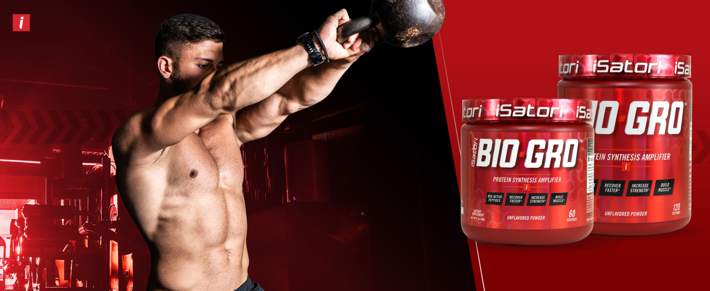 iSatori BIO-GRO Protein Synthesis Amplifier Colostrum Supplement muscle recovery muscle gain peptide