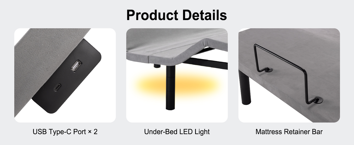 ADJUSTABLE ELECTRIC BED BASE FRAME