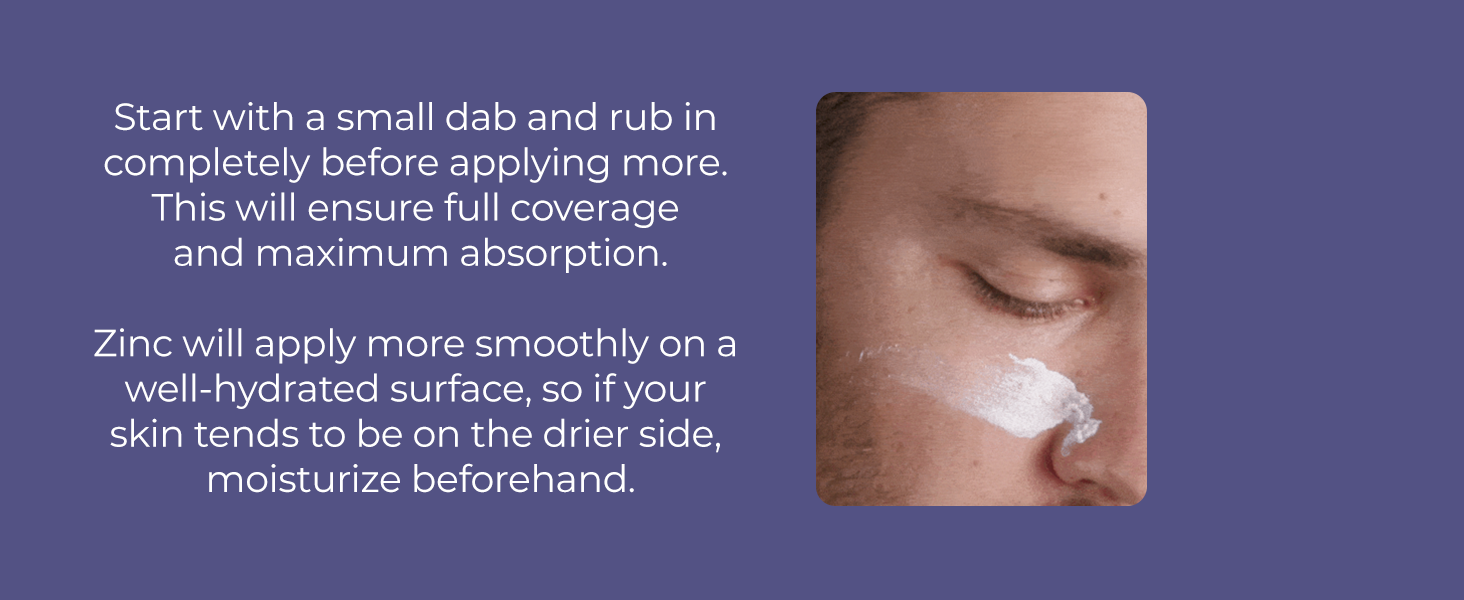 Application instructions for All Good Zinc Butter sunscreen