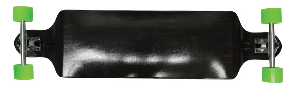 drop down longboard complete skateboard blank stained black natural downhill shape