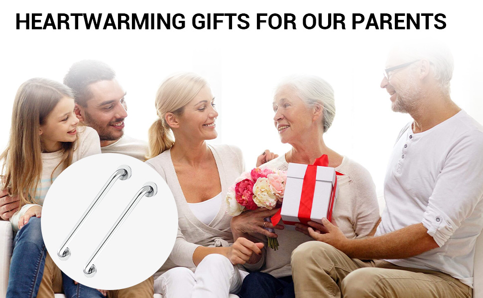 12 Inch Grab Bars for Bathtubs and Showers Brushed Nickel, Safety Shower Grab Bars for Seniors