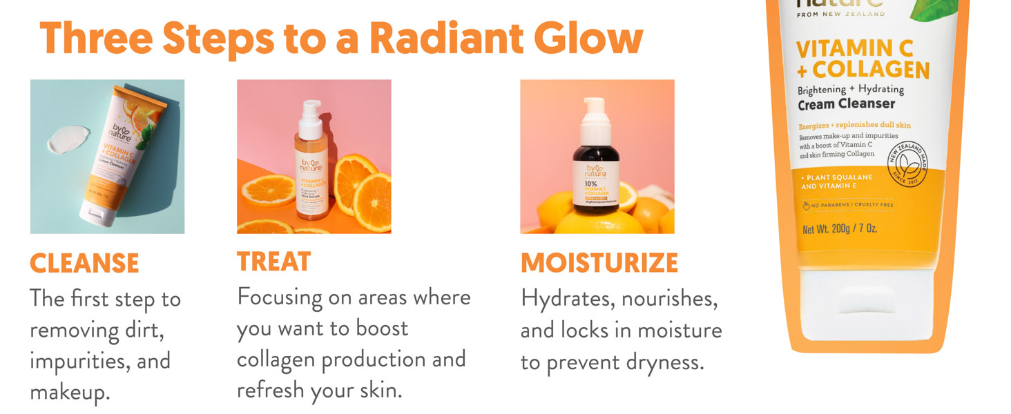 Glow Face Wash Face Cleanser Vitamin C Collagen Face Cream Cleanser Daily Makeup Remover Facial Wash