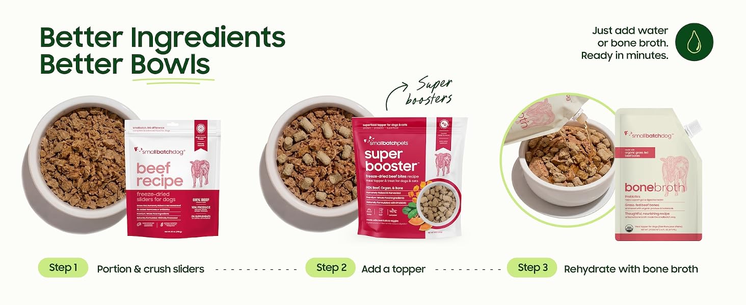 Better ingredients, better bowls. Just add water or bone broth. Ready in minutes.