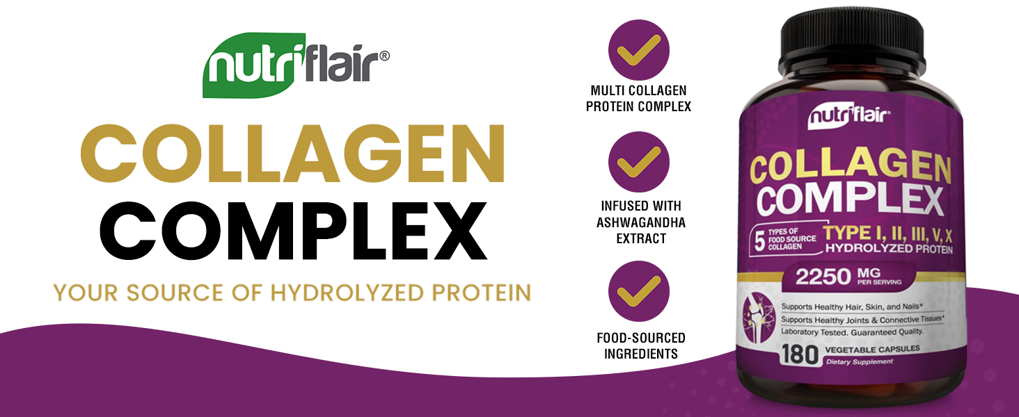 COLLAGEN collagen pills collagen peptides protein capsules collageno collagen complex