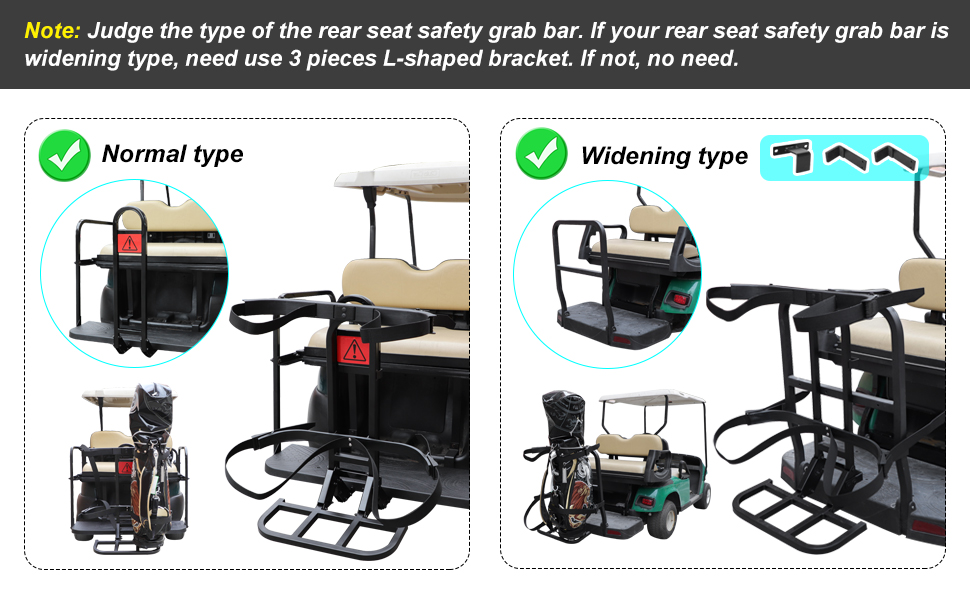 Golf Cart Rear Seat Bag Holder