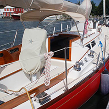 Lust Marine Varnish Used on Boat Topside Trim