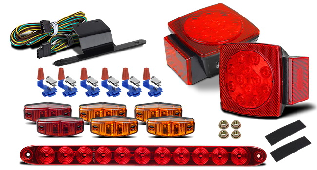 Partsam Under 80" LED Trailer Truck Light Kit