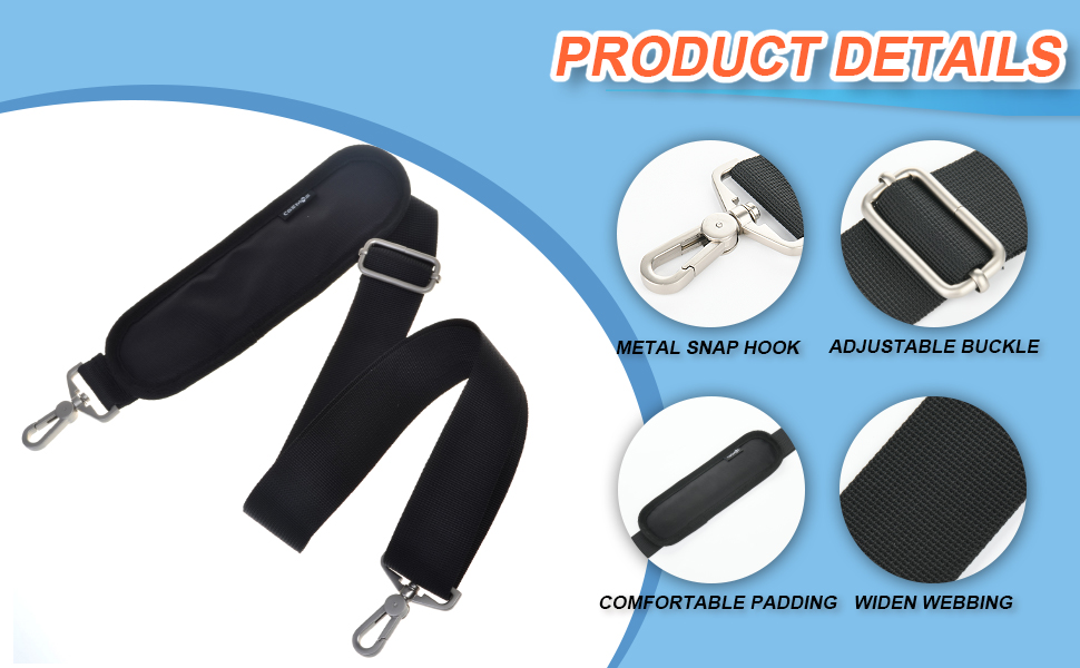 Replacement Shoulder Strap Padded Shoulder Strap Adjustable Crossbody Strap