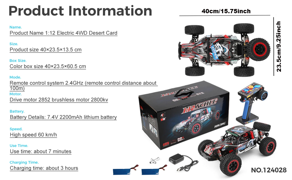 WLtoys 124028 Brushless RC Car