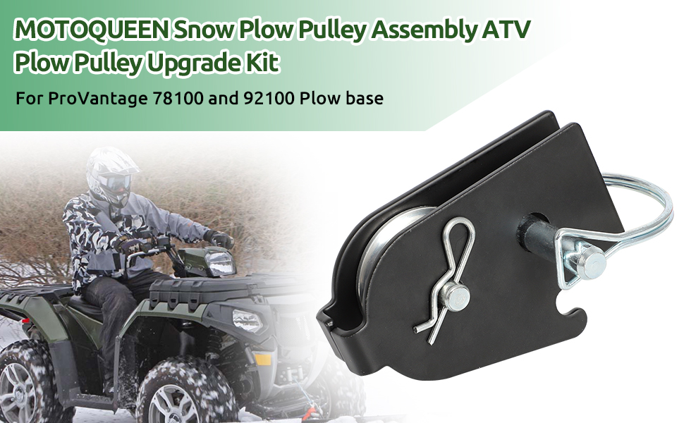 MOTOQUEEN Snow Plow Pulley Assembly ATV Plow Pulley Upgrade Kit