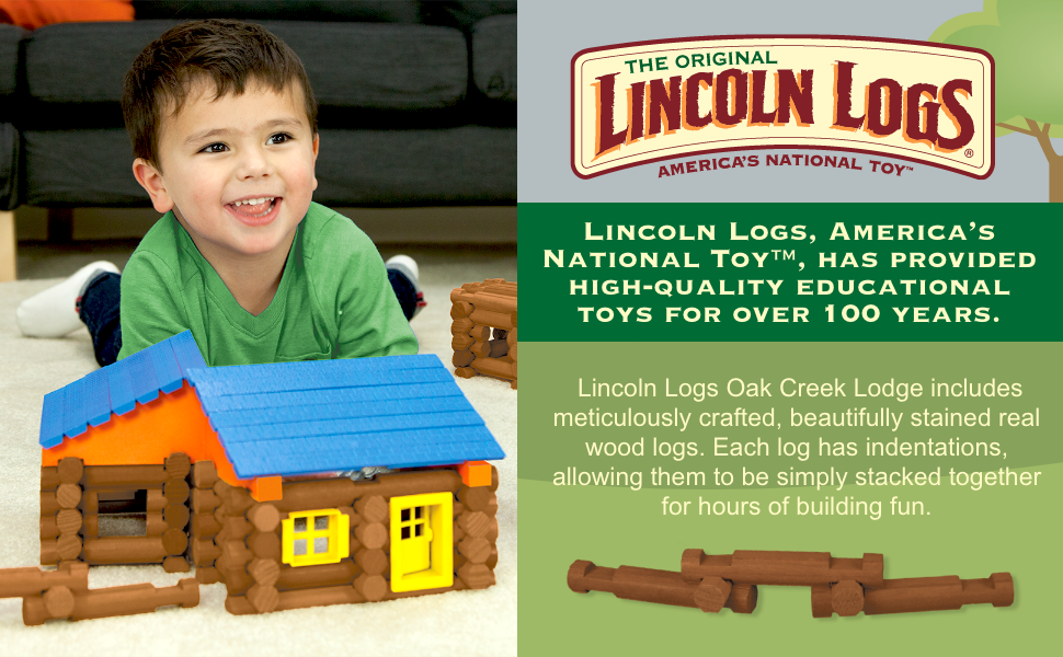 header with lifestyle boy building cabin