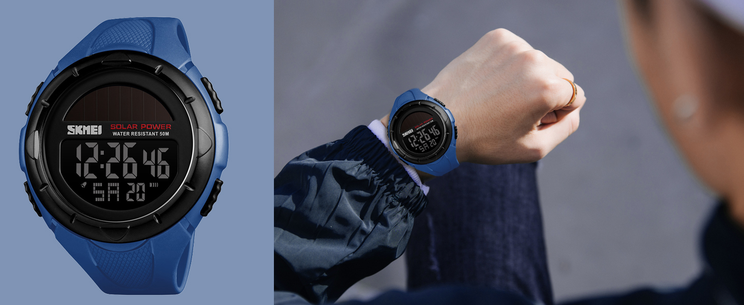50m water resistant digital watch