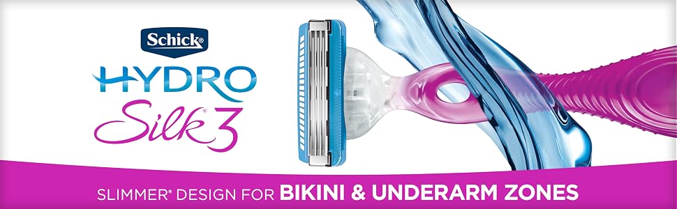 schick hydro silk 3 5 slim blade razor womens legs bikini Venus gillette trimmer cartridge refill