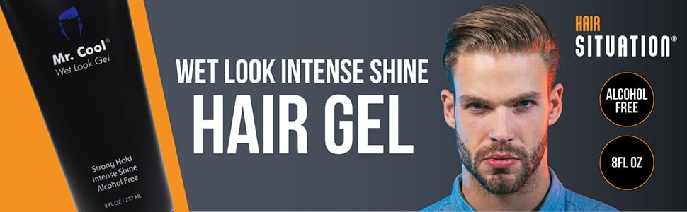 Wet Look Intense Shine Hair Gel Alcohol Free 8 oz