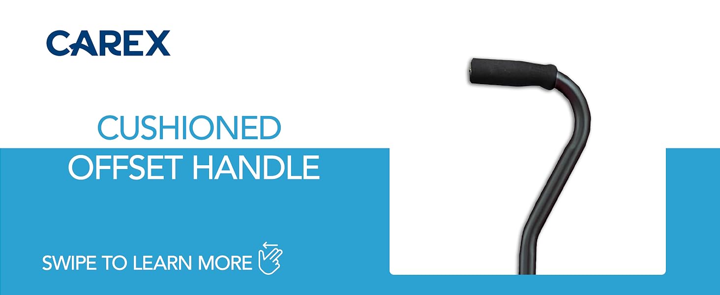 Quad Cane with Small Base Black