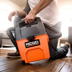 RIDGID VAC, SHOP VAC, SHOP VACUUM, WET DRY VAC, GARAGE VACUUM, CAR CLEANING, INTEGRATED DUST PAN