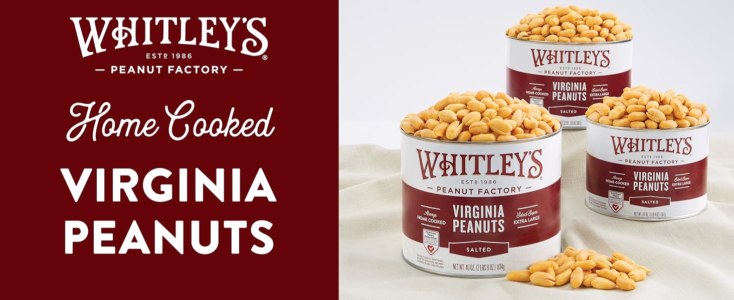 Whitley&amp;#39;s Salted Virginia Peanuts - 3 tins
