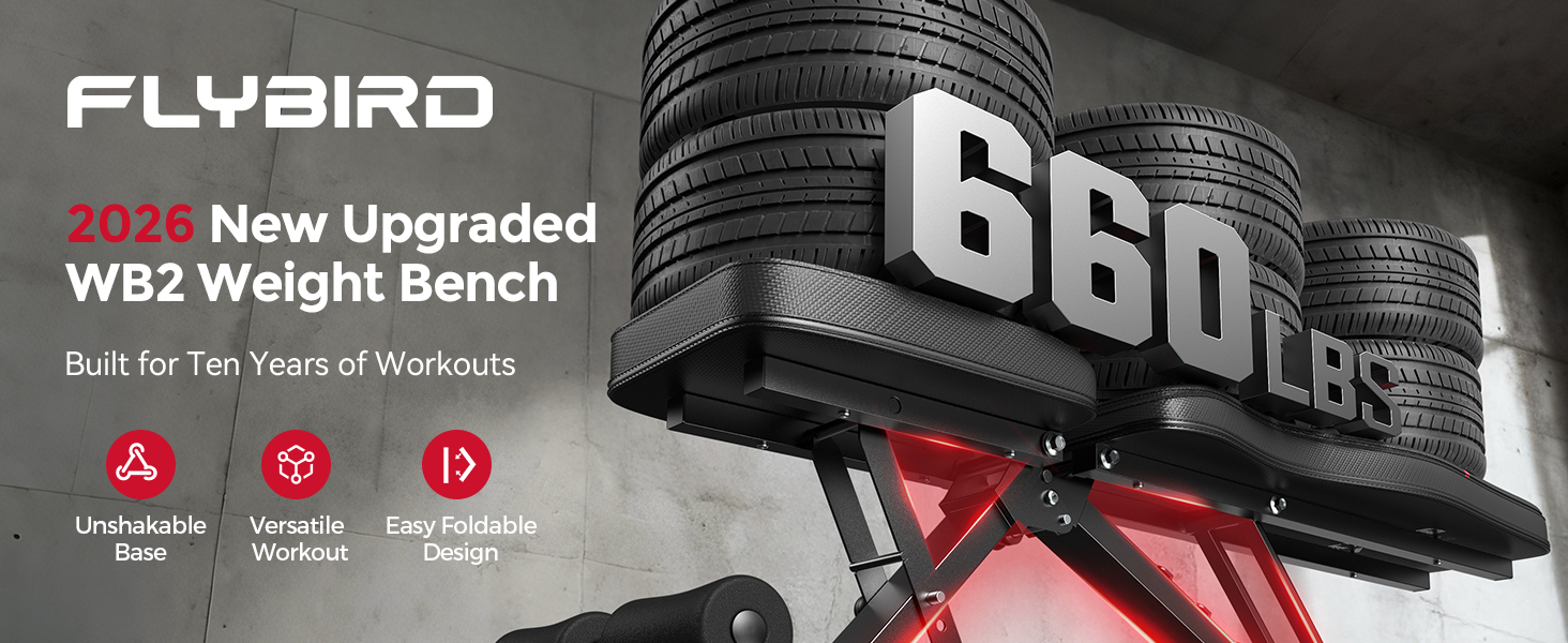 flybird adjustable weight bench workout bench press foldable bench for home gym fitness bench