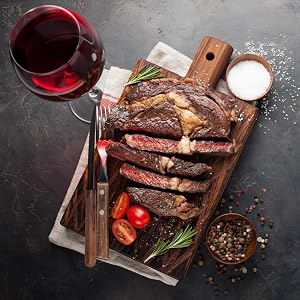 Steak with red wine