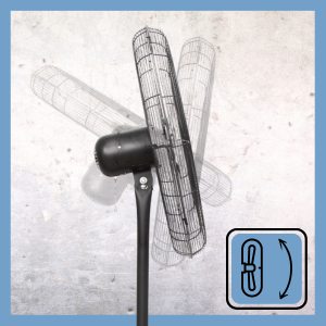 comfort zone standing fan has tilt capabilities