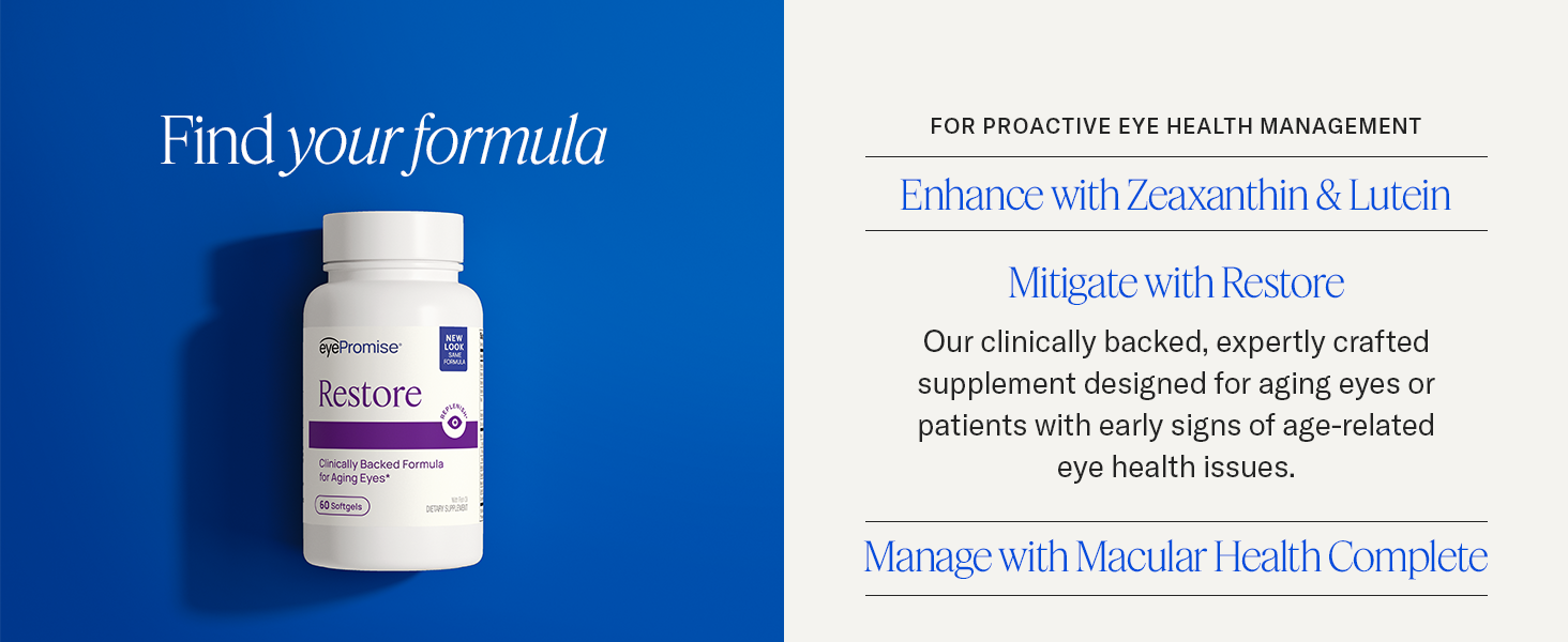 Clinically backed supplement crafted for aging eyes or early signs of age related eye issues