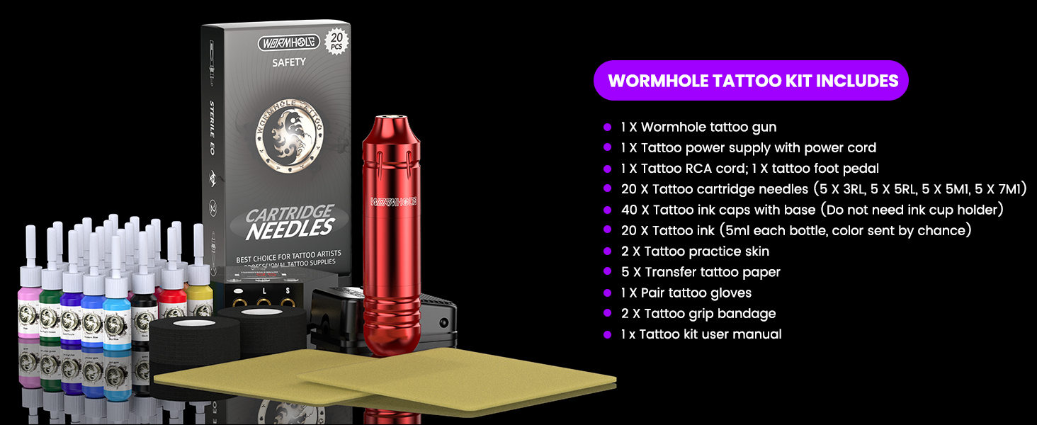 Complete Wormhole Tattoo Kit: All-In-One Starter Set for Artists