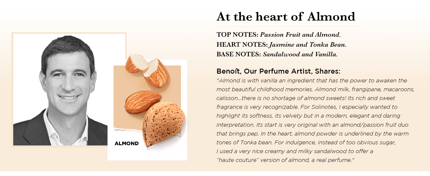 Solinotes Almond Perfume Delicate Floral and Soothing Scent