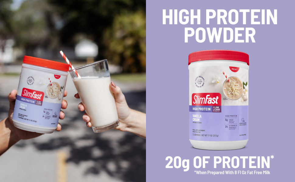 slimfast high protein advanced powder, smoothie mix, low carb protein mix