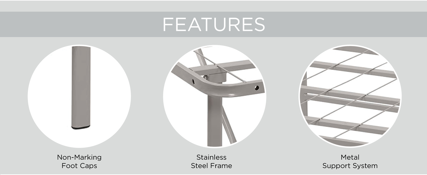 stainless steel metal,seasonable clothing bins,non-marking foot caps,modern bed frame