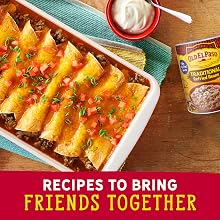 Add tasty Old El Paso Refried Beans to tacos and other Mexican inspired food entrées or side dishes