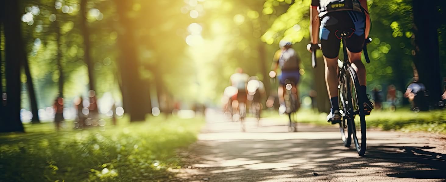 BulkSupplements Magnesium Glycinate Powder People Biking in the Park