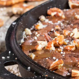 recipe, carmel, salted carmel, candy recipe, fall recipe, cast iron recipe, pit boss cast iron, fall