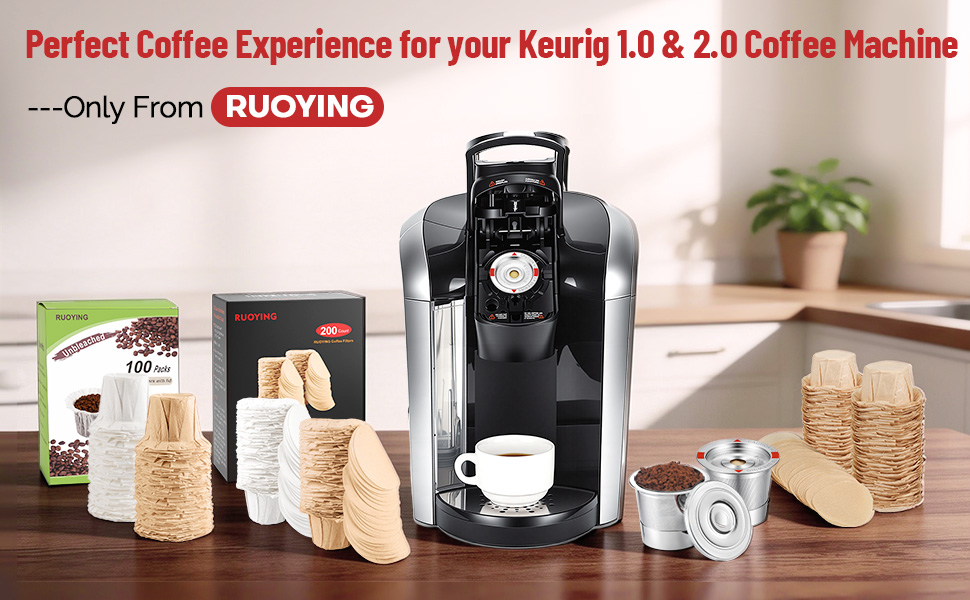 Keurig reusable k cup coffeee pod filter and k cup disposable paper filter